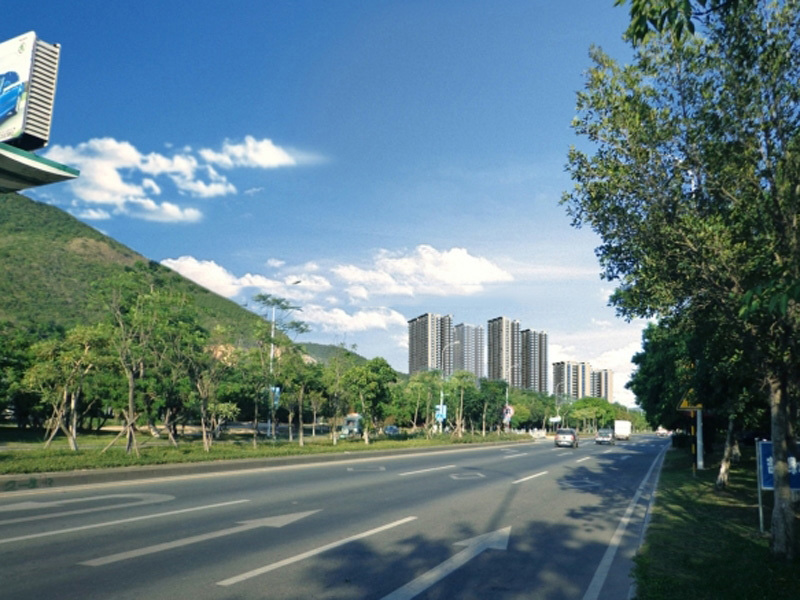 西向1000米沿街透视图