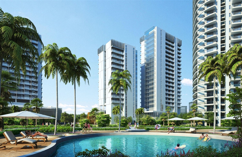 小区泳池效果图