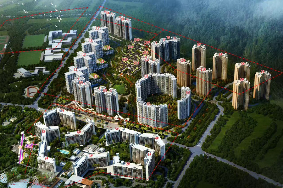 万科湖畔度假公园沙盘图