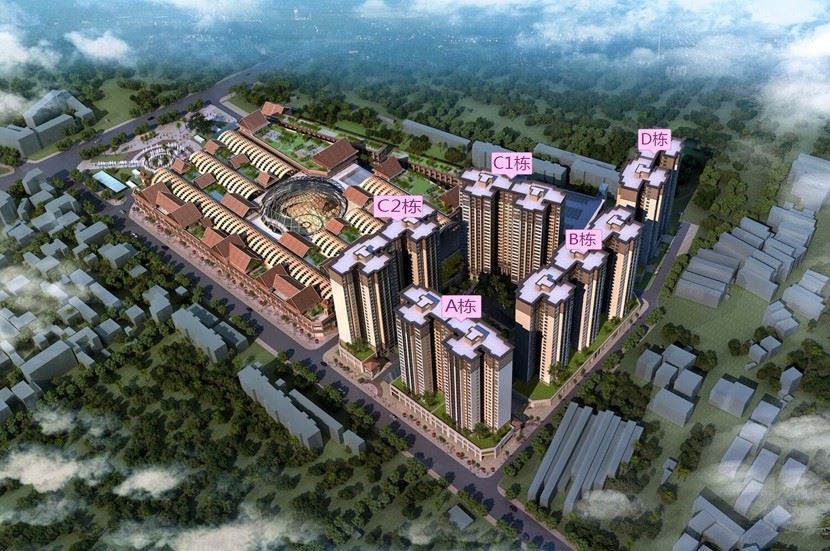 君海湾龙腾金街鸟瞰图
