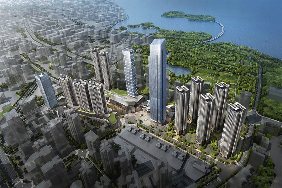 海口华润中心鸟瞰图