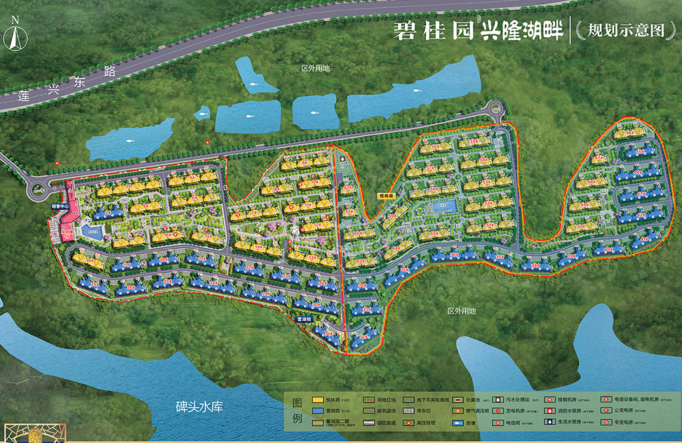 碧桂园兴隆湖畔沙盘图