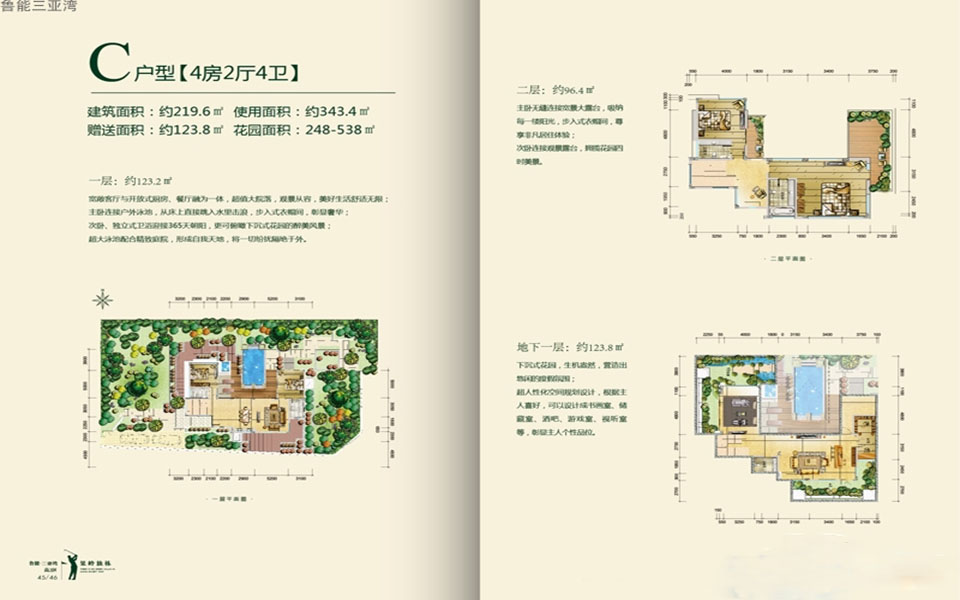 C户型 4房2厅4卫 