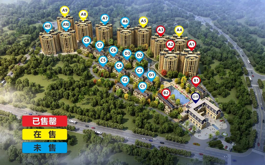 建业海风十里沙盘图
