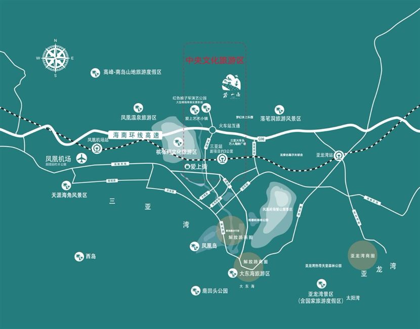 三亚爱上山区位图 三亚爱上山区位图