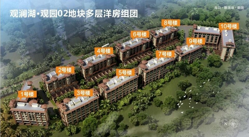 2号地块洋房组团鸟瞰图