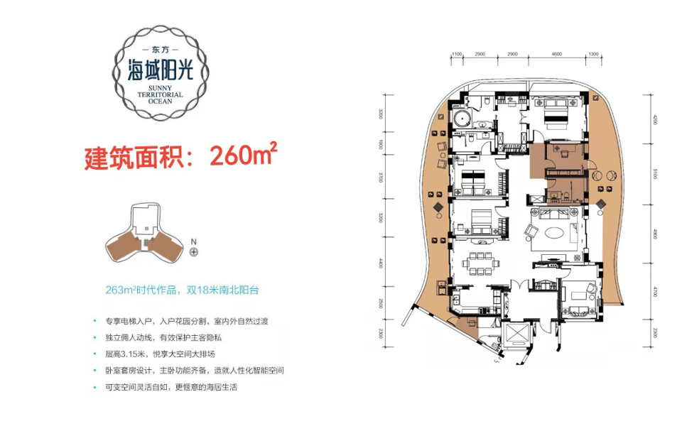 建面260㎡户型