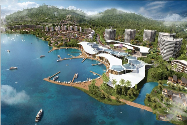 国安七星海岸项目住宅在售，户型建面约107平，均价23000元/平