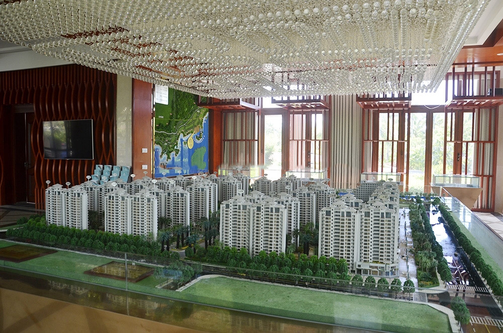 售楼部内景:沙盘
