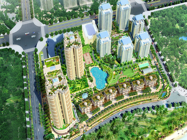 海口湾玉府主力户型建筑面积有107㎡-442㎡住宅