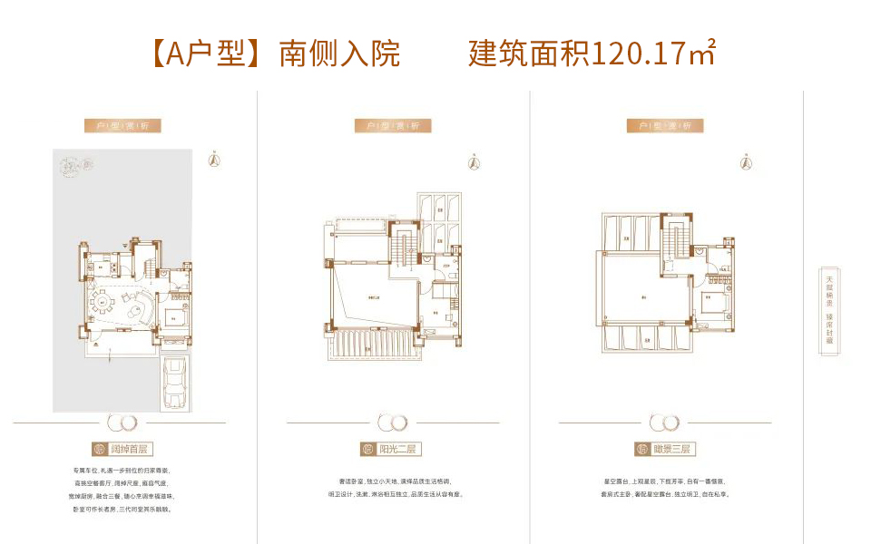 A户型-南侧入院 3+N房户型