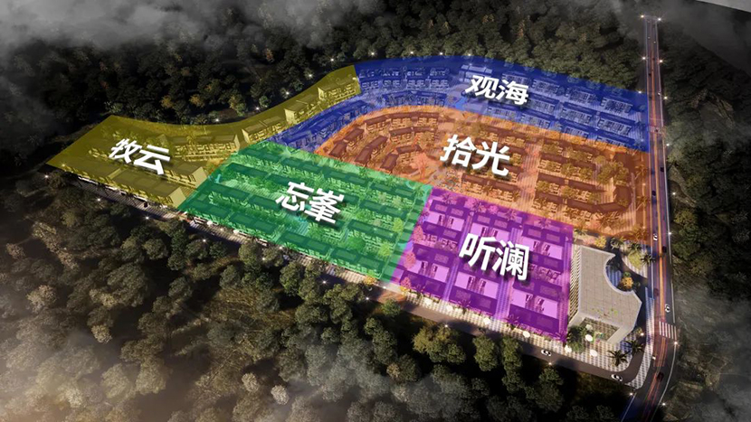 石梅鹭鸣谷沙盘图