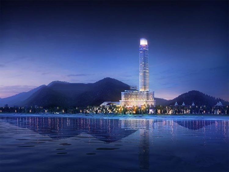 小区夜景效果图