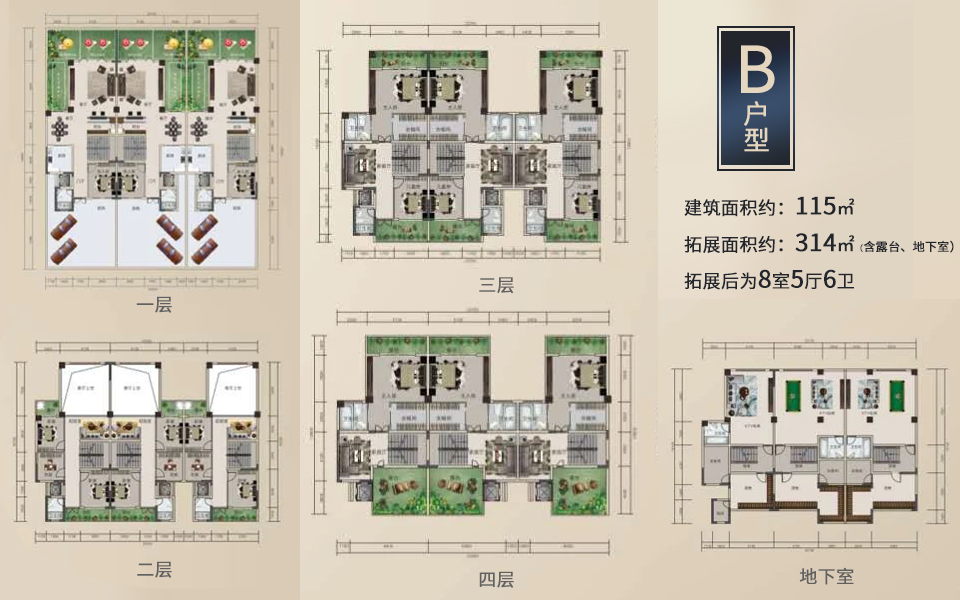 B户型 8室5厅6卫