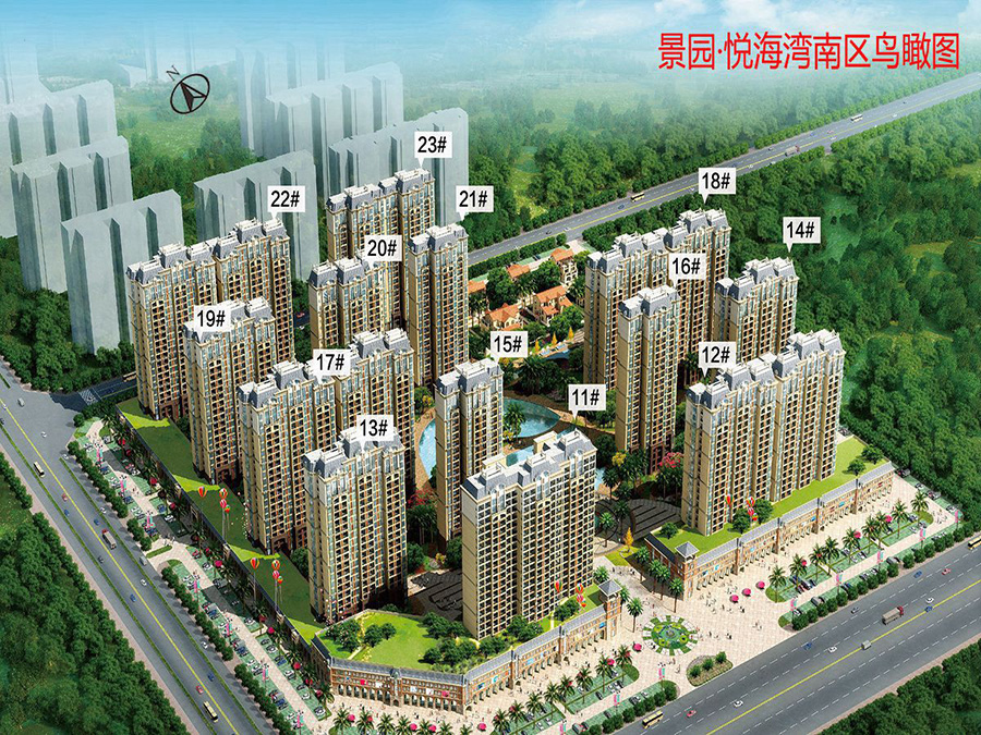 景园悦海湾沙盘图