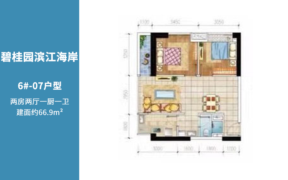 6#07户型 2房2厅1卫