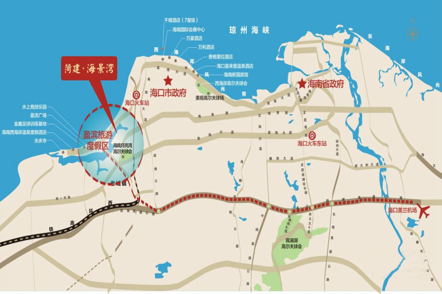 菏建海景湾 交通图