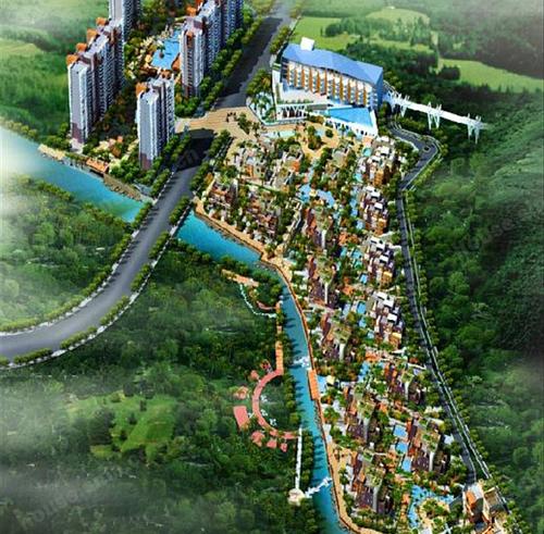 五指山水林溪 沙盘图