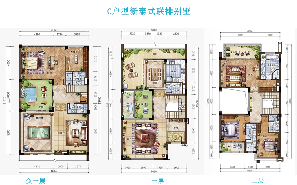 C户型新泰式联排别墅
