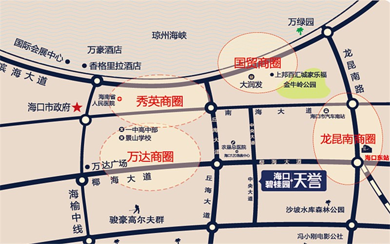 海口碧桂园区位图 海口碧桂园区位图