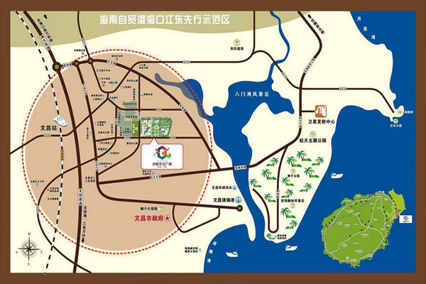 文昌庆龄文化广场项目公寓、商铺在售,均价约16000元/平