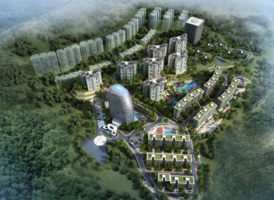 五指山绿洲岛鸟瞰图