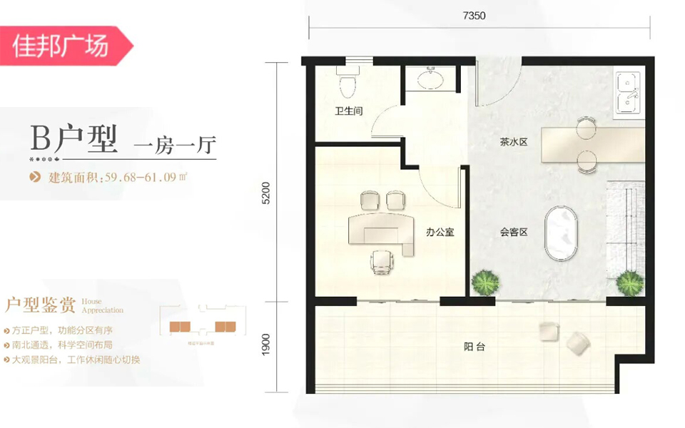 B户型 1房1厅