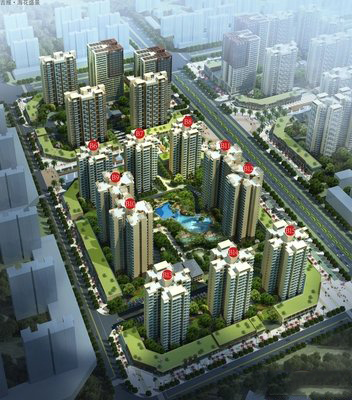 吉报海花盛景鸟瞰图 吉报海花盛景鸟瞰图