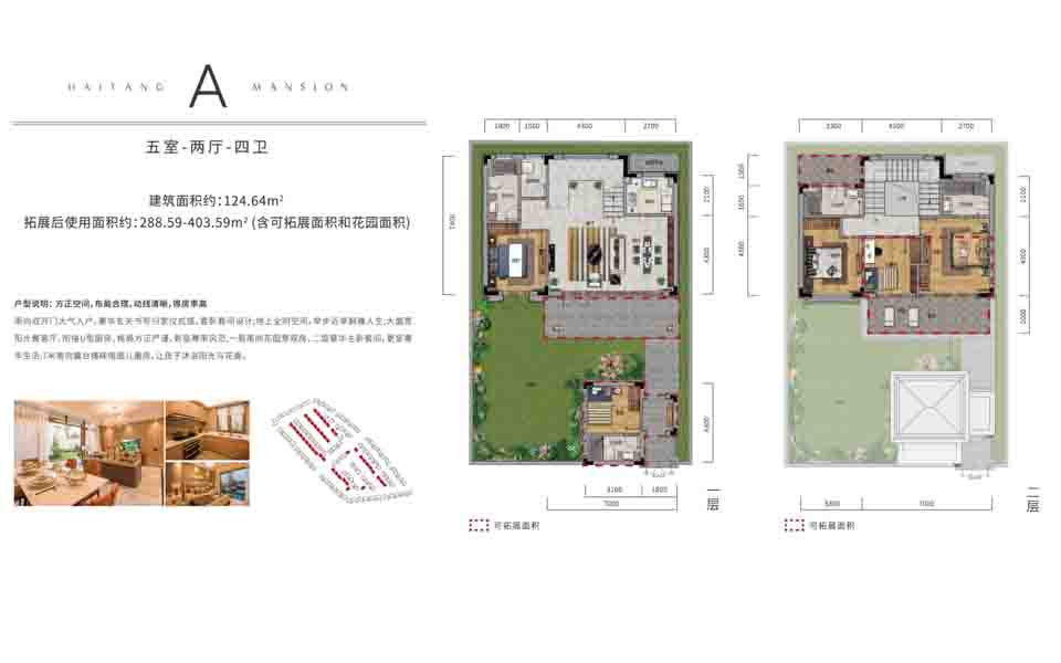 别墅A户型 五室两厅四卫