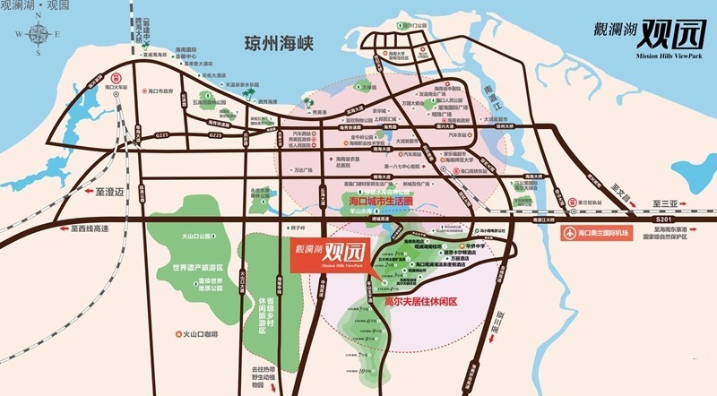 观澜湖观园区位图 观澜湖观园区位图