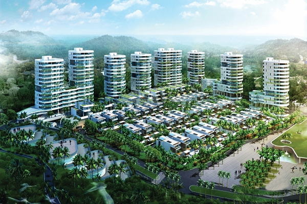 融创钻石海岸房源建面168㎡三房户型在售,大约几十套,均价58000元/平
