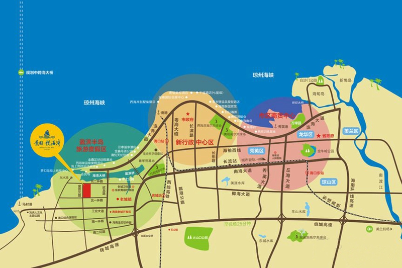 景园悦海湾交通图 景园悦海湾交通图