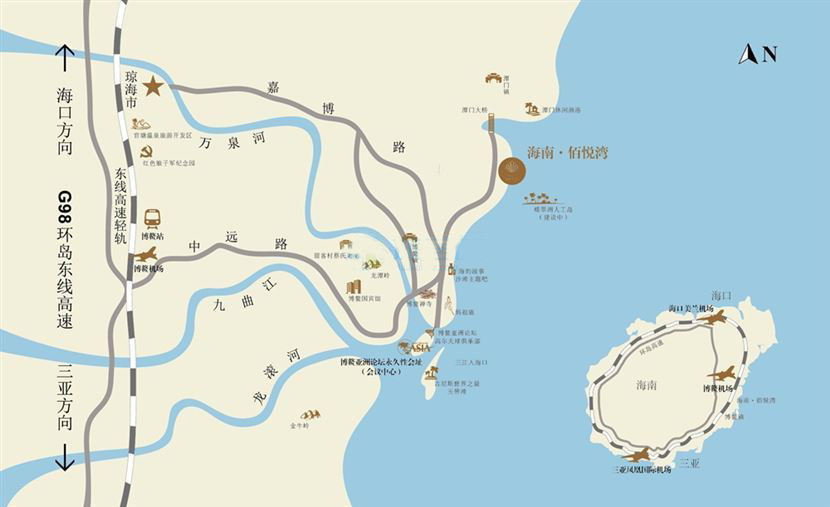 海南佰悦湾区位图 海南佰悦湾区位图