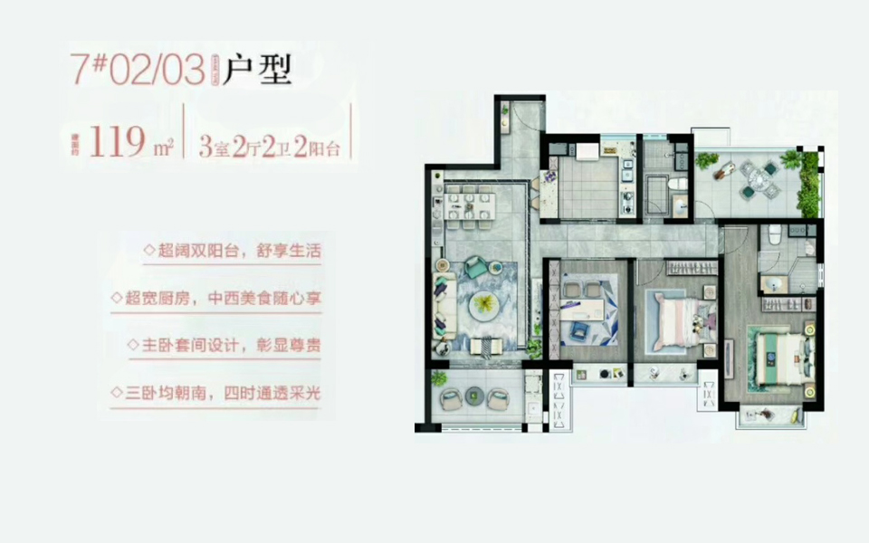 7#02.03户型 三室两厅两卫 