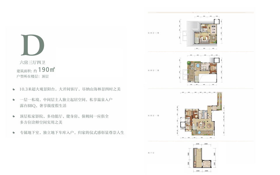 D户型 六房三厅四卫