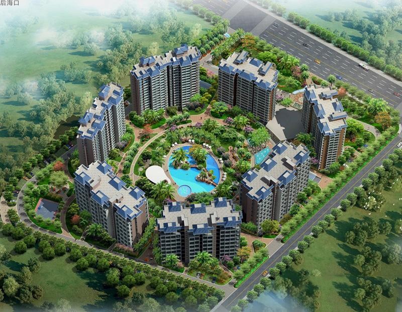 后海口鸟瞰图