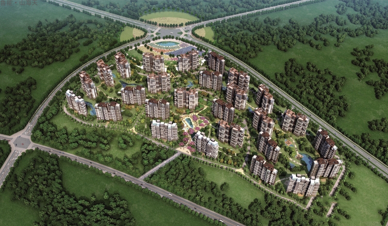 鲁能&middot;山海天-淇水湾伍号鸟瞰图