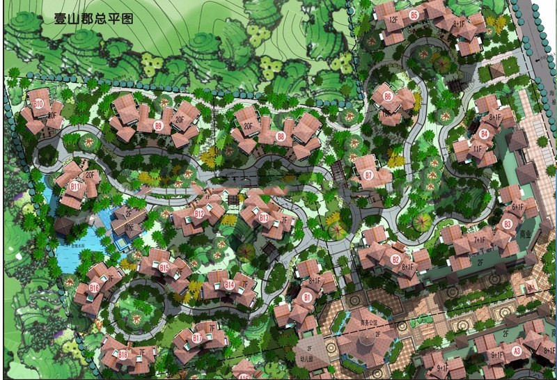 壹山郡鸟瞰图