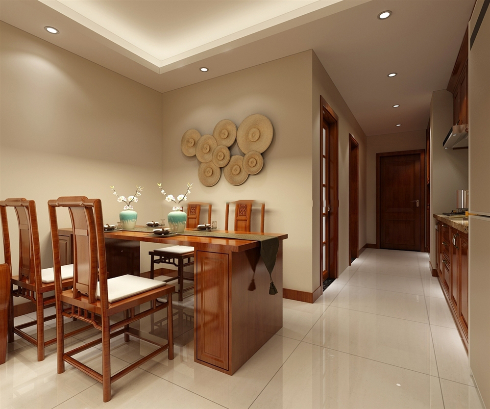 B户型 1+1房1厅1厨1卫 54.04m&sup2;样板间效果图：餐厅