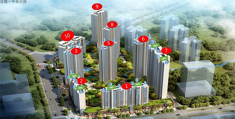 合隆中央公园沙盘图