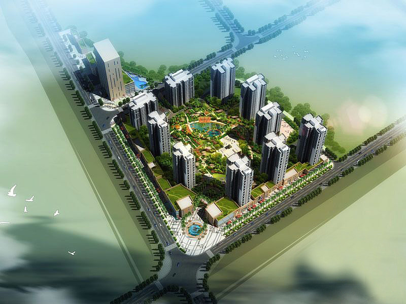 双杰蓝海国际沙盘图