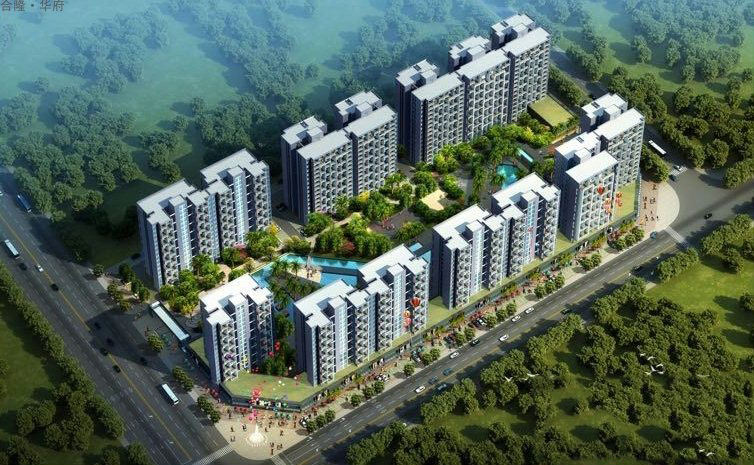 合隆华府鸟瞰图