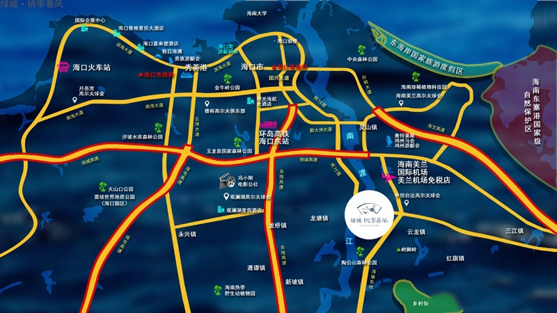 绿城·桃李春风交通图
