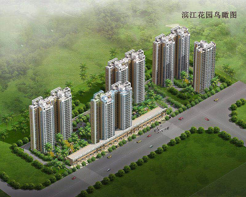 粤泰滨江花园沙盘图