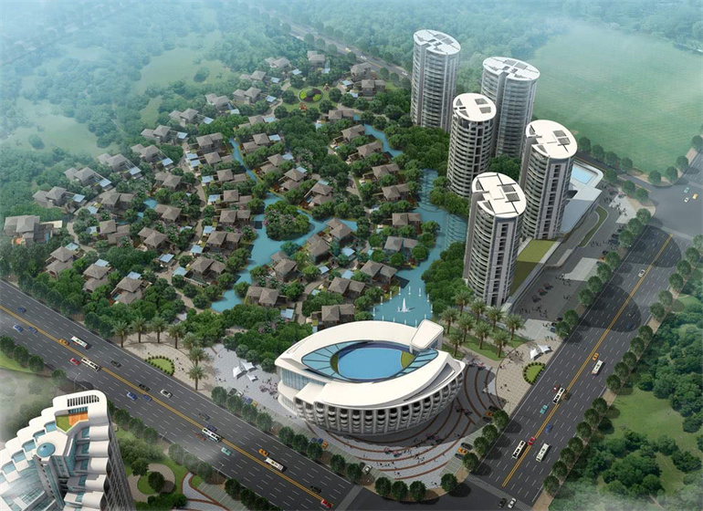 澄迈半岛双海湾,现代滨海度假休闲社区