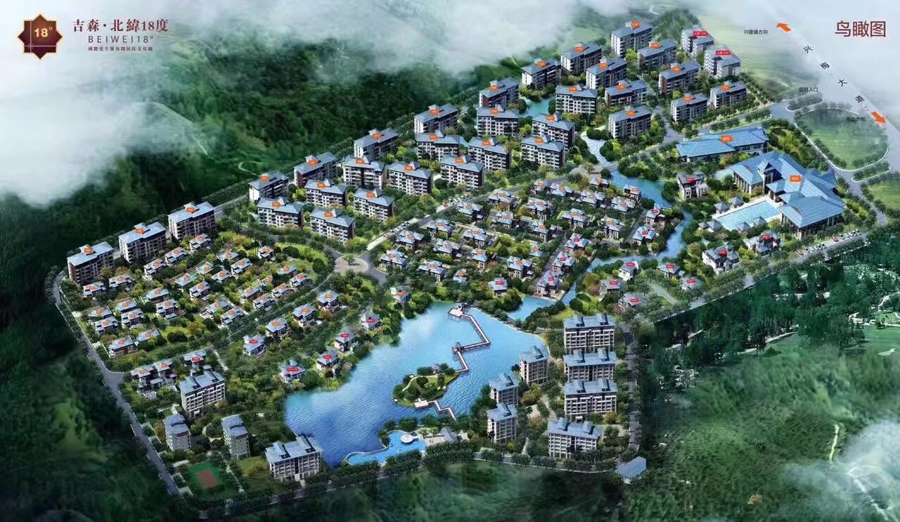 吉森北纬18度鸟瞰图