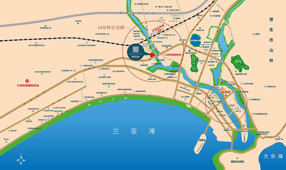 三亚景园城区位图