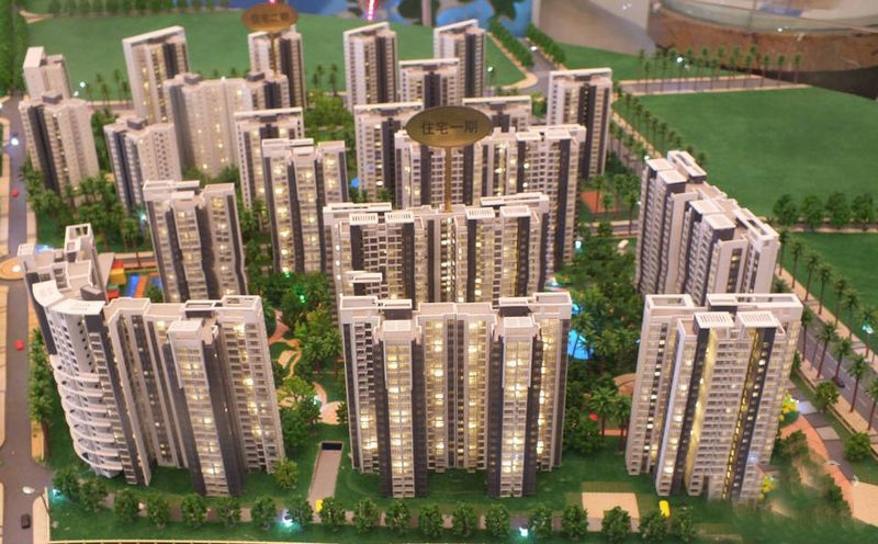 售楼部内景：沙盘c