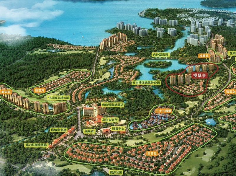富力红树湾沙盘图