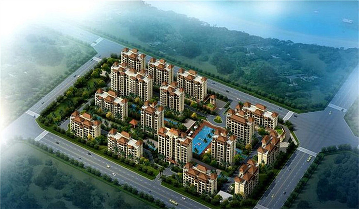华侨城椰海蓝天沙盘图
